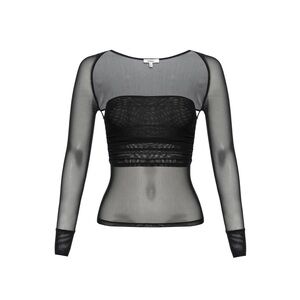MIAOU - IRIS TOP in BLACK MESH Size SMALL - NWT